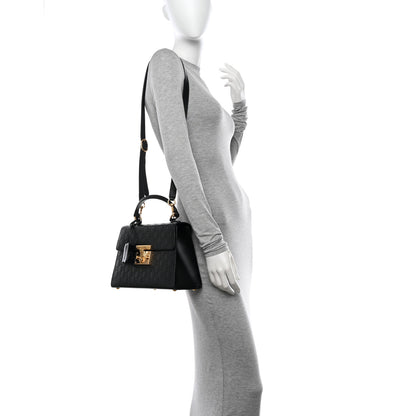 Gucci Guccissima Signature Small Padlock Top Handle Bag Black 2 of 13
