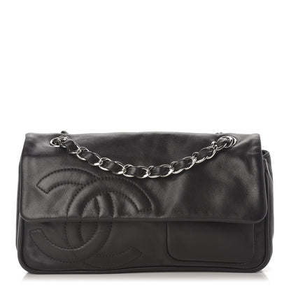 Chanel Calfskin Diagonal Ligne Medium Flap Black 1 of 12