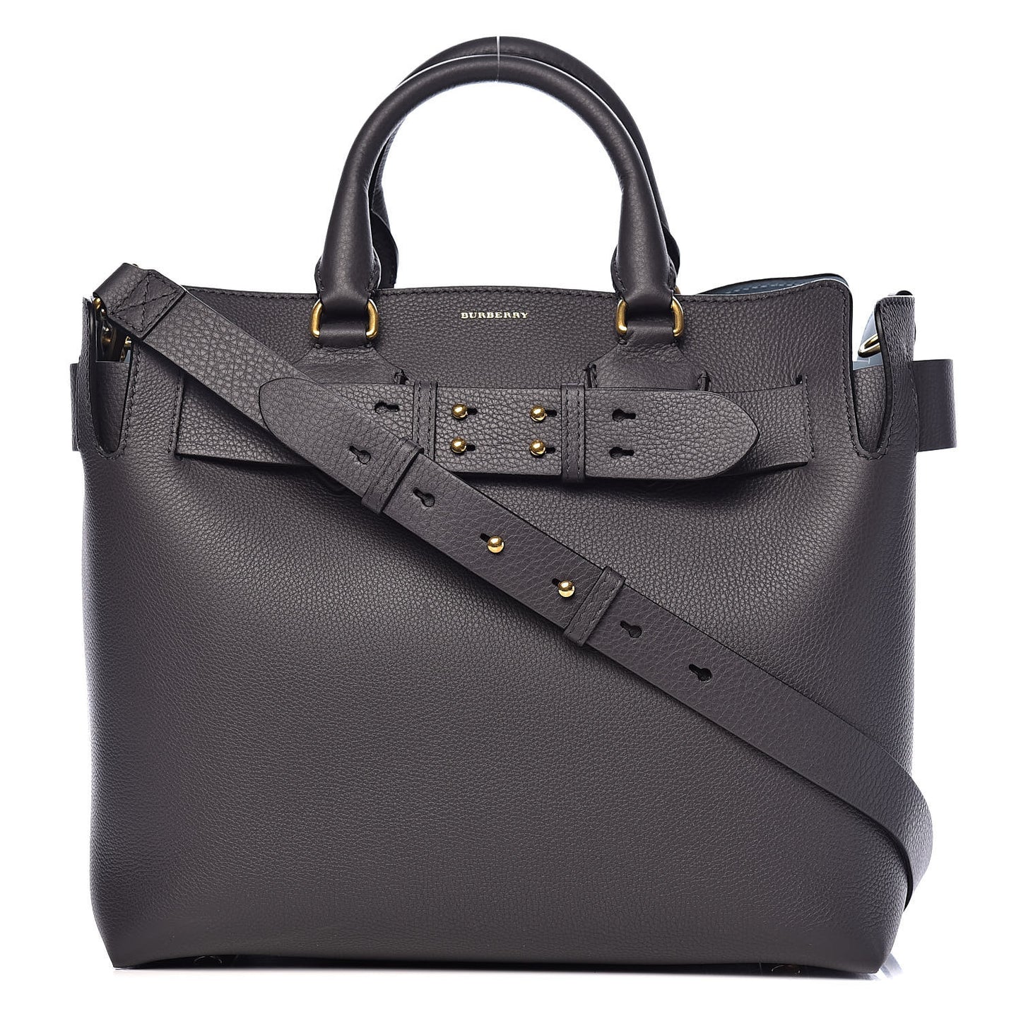 Soft Grain Calfskin Medium Belt Bag Marais Charcoal Grey