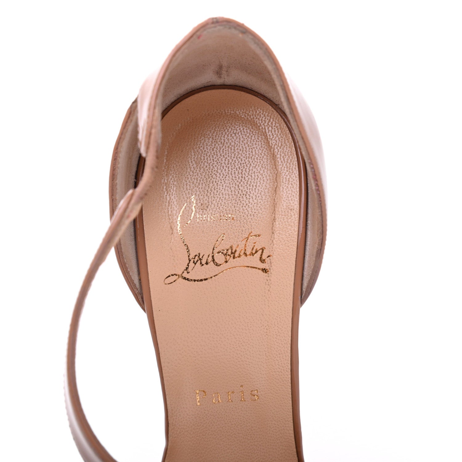 Christian Louboutin Patent Jumping Cross 85 Pumps 37 Nude 7 of 14