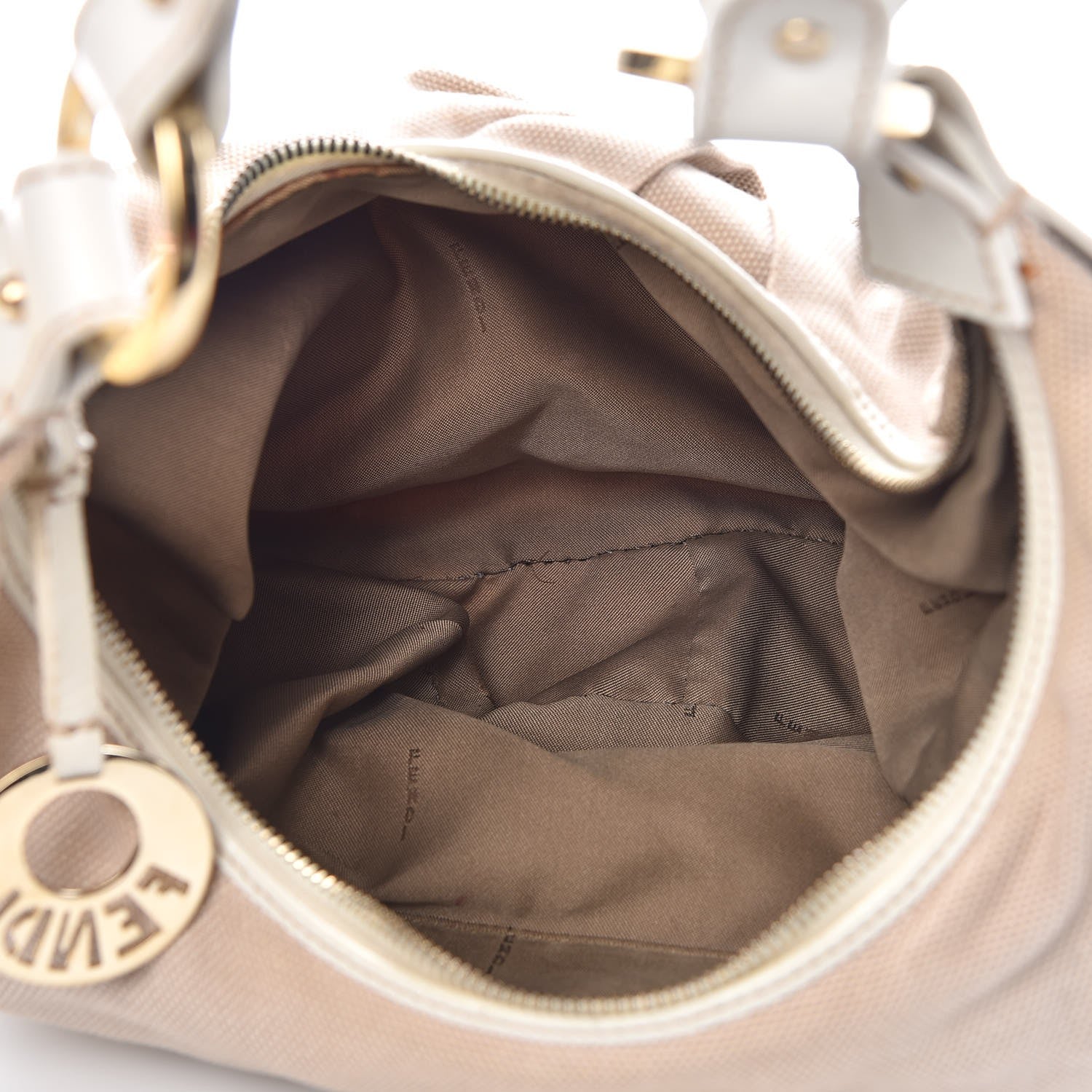 Fendi Canvas Knot Hobo Beige 6 of 17