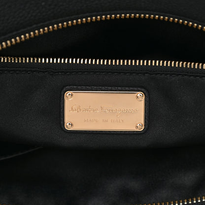 Salvatore Ferragamo Grained Calfskin Bitter Pocket Tote Black 13 of 20