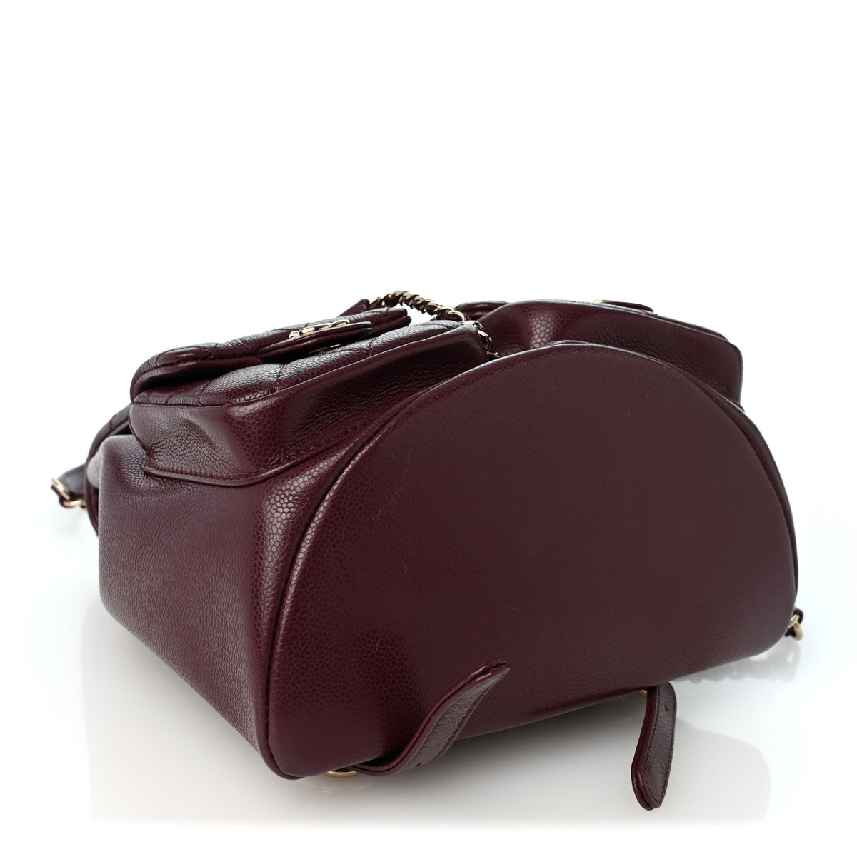 Chanel Shiny Caviar Quilted Medium Duma Pockets Drawstring Backpack Dark Burgundy 4 of 10