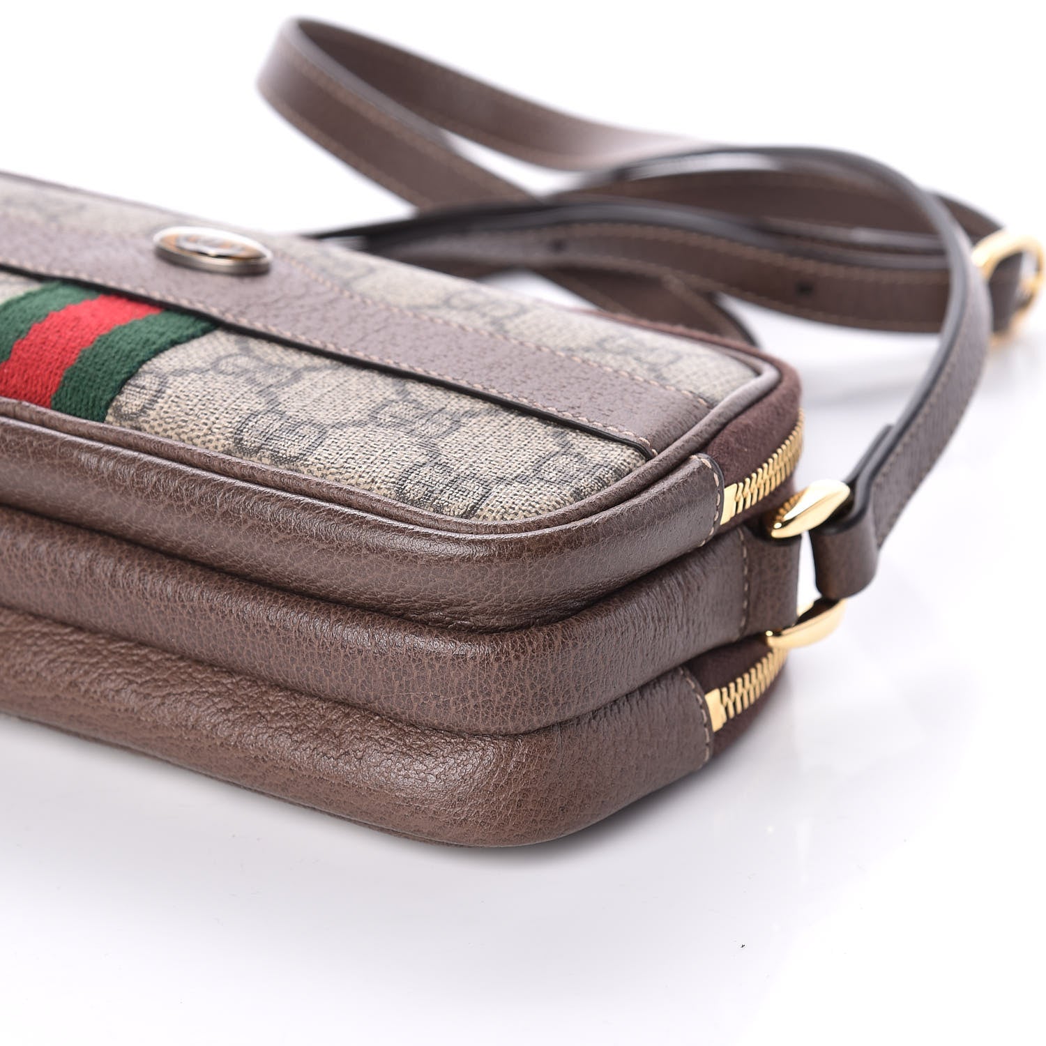 Gucci GG Supreme Monogram Web Mini Ophidia GG Bag Brown 11 of 16