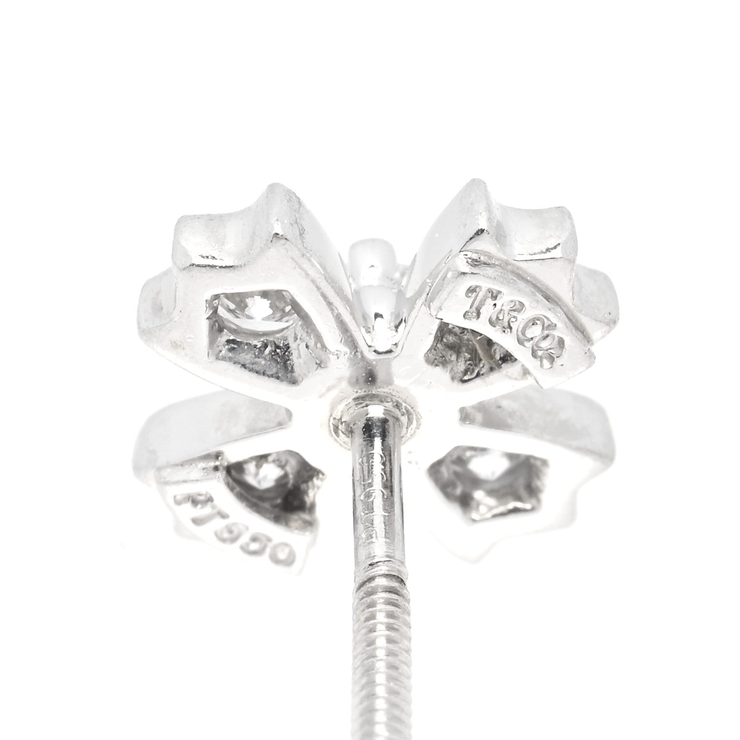 Tiffany Platinum Diamond Floret Stud Earrings 5 of 6