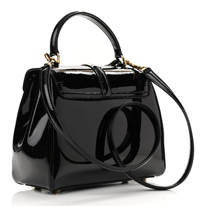 Celine Patent Calfskin Small 16 Top Handle Bag Black 3 of 9