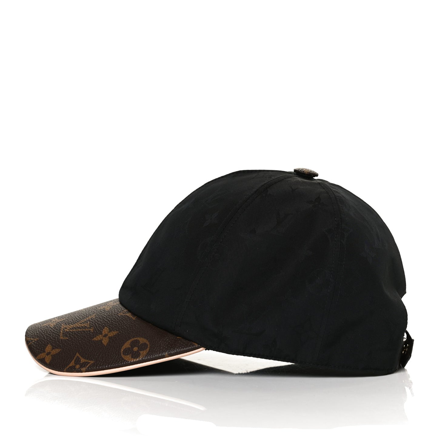 Polyester Silk Monogram LV Get Ready Cap M Black