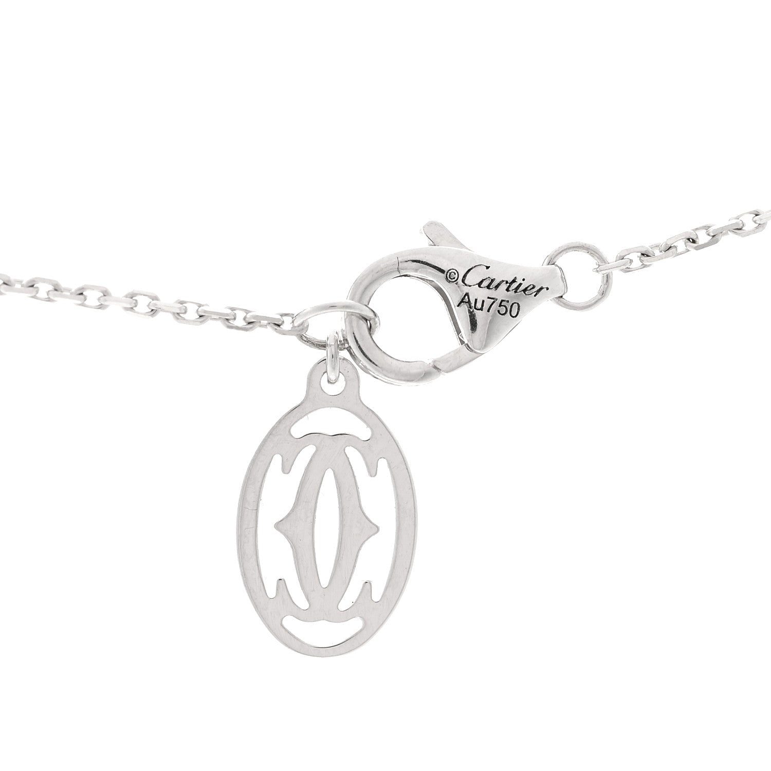 Cartier 18K White Gold Diamond 21.ctw D'Amour Pave Pendant Necklace 4 of 5