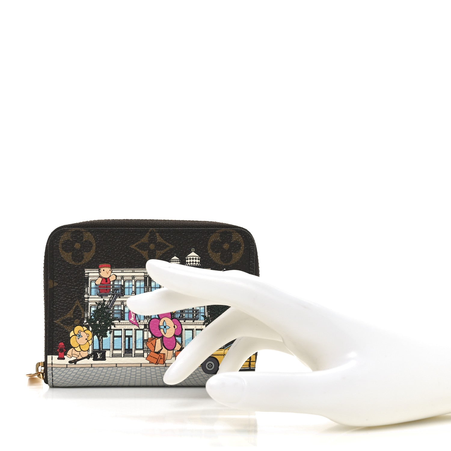 Louis Vuitton Monogram 2022 Christmas Animation New York Soho Zippy Coin Purse Yellow 2 of 7