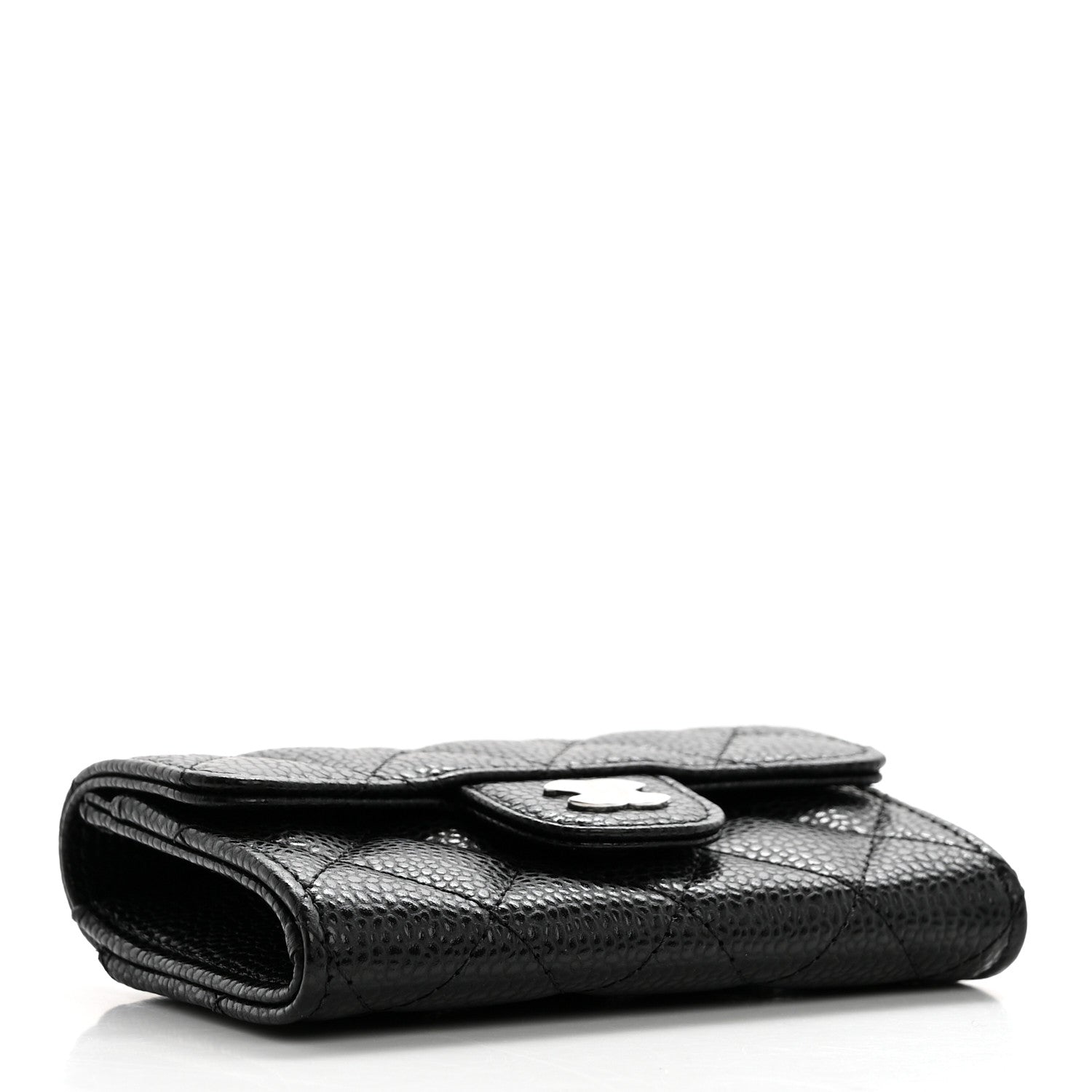 Chanel Caviar Quilted Flap Card Holder Wallet Black 4 of 9
