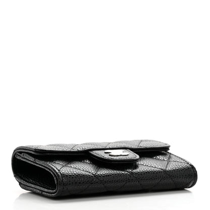 Chanel Caviar Quilted Flap Card Holder Wallet Black 4 of 9