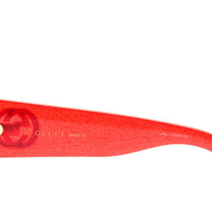 Gucci Acetate Square Frame Sunglasses GG0053S Glitter Red 5 of 7