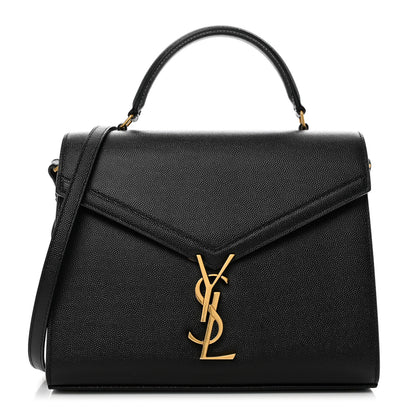 Saint Laurent Grain de Poudre Medium Classic Monogram Cassandra Top Handle Black Rouge Legion 1 of 10