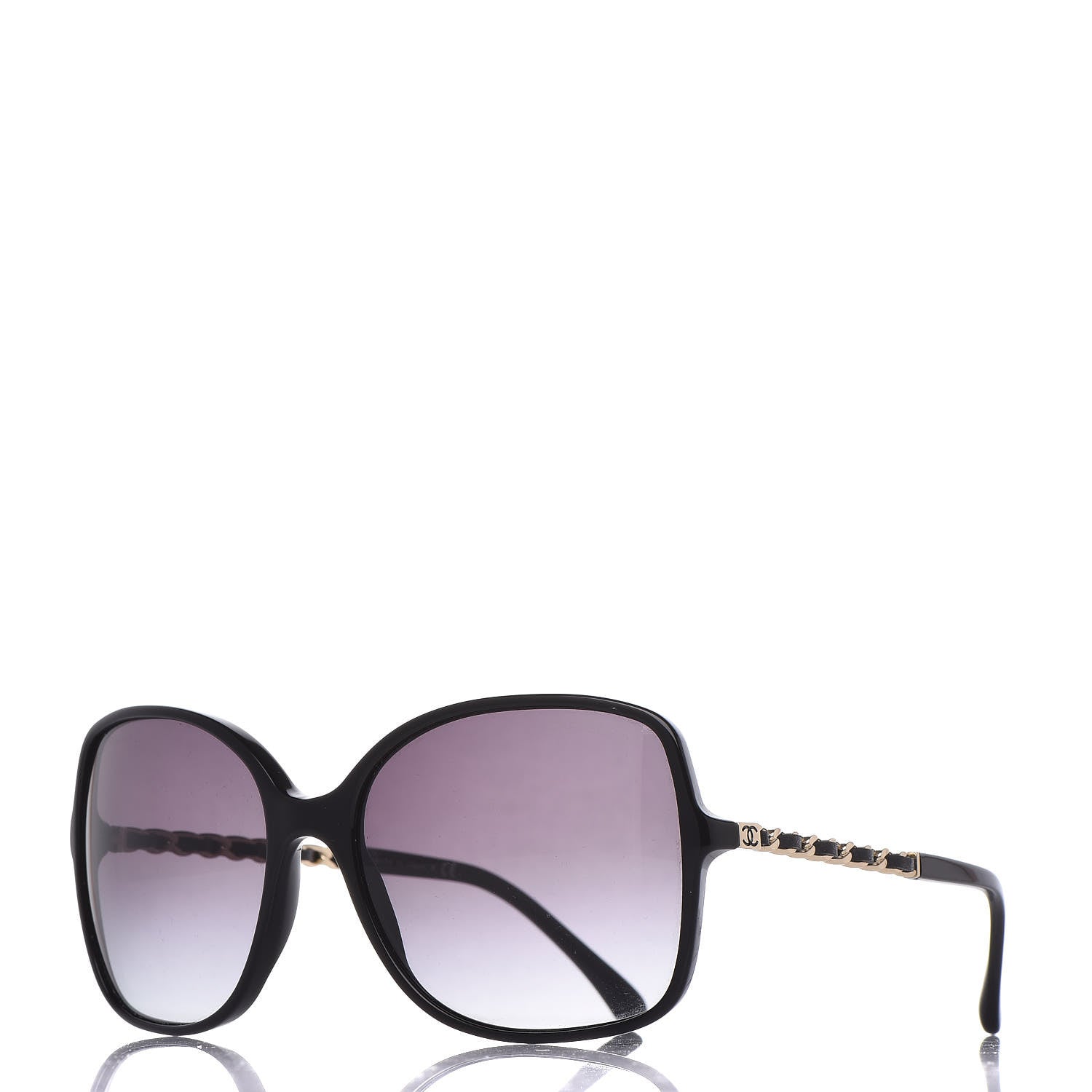 Chanel Lambskin Square Chain Sunglasses 5210-Q Black 1 of 7