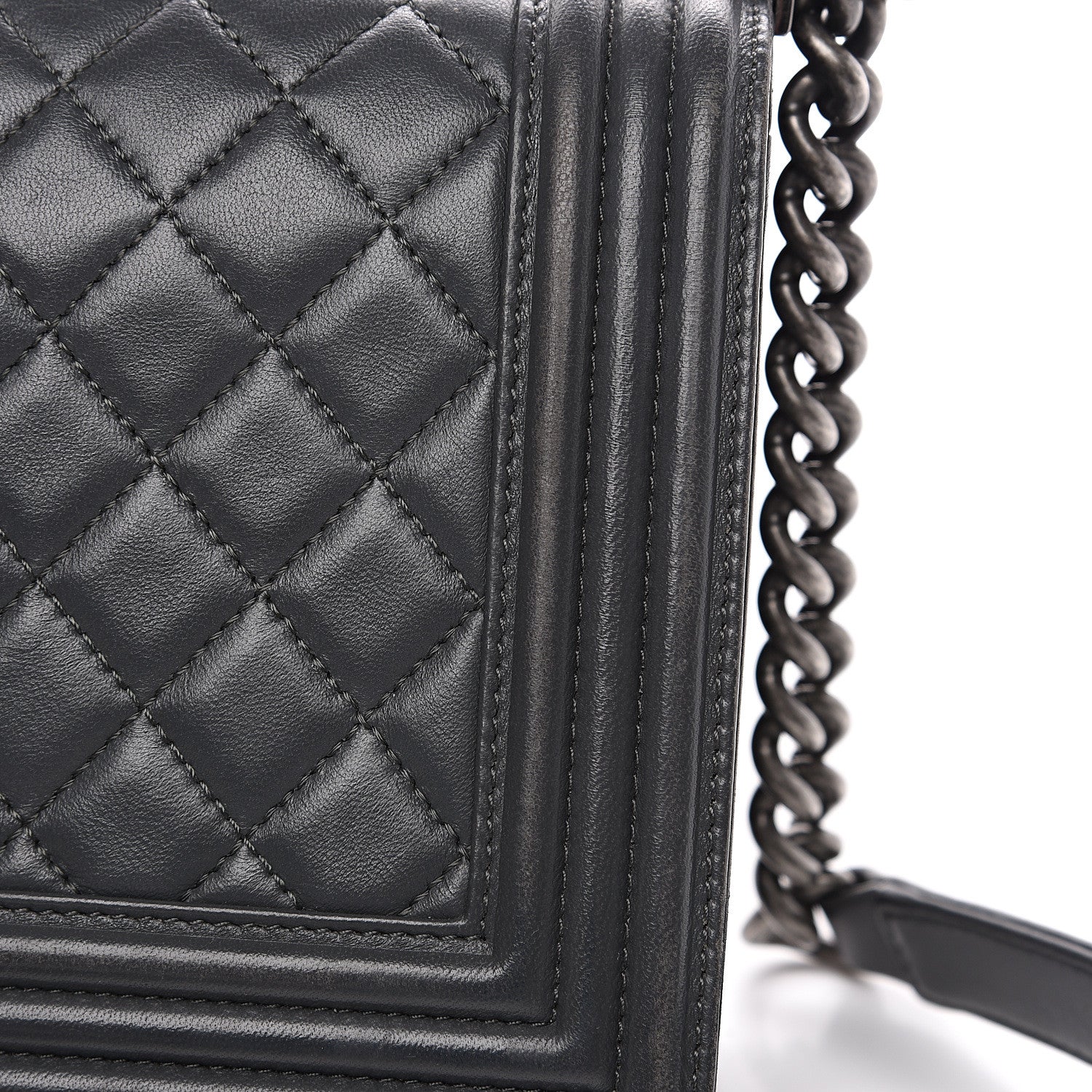 Chanel Lambskin Quilted New Medium Boy Flap Grey 9 of 16