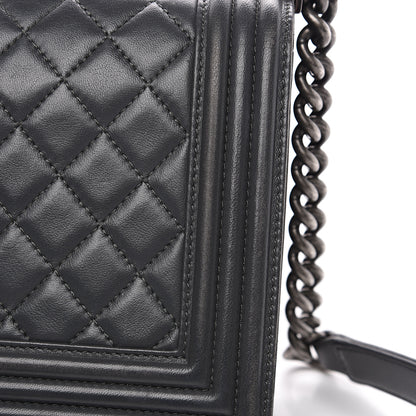 Chanel Lambskin Quilted New Medium Boy Flap Grey 9 of 16
