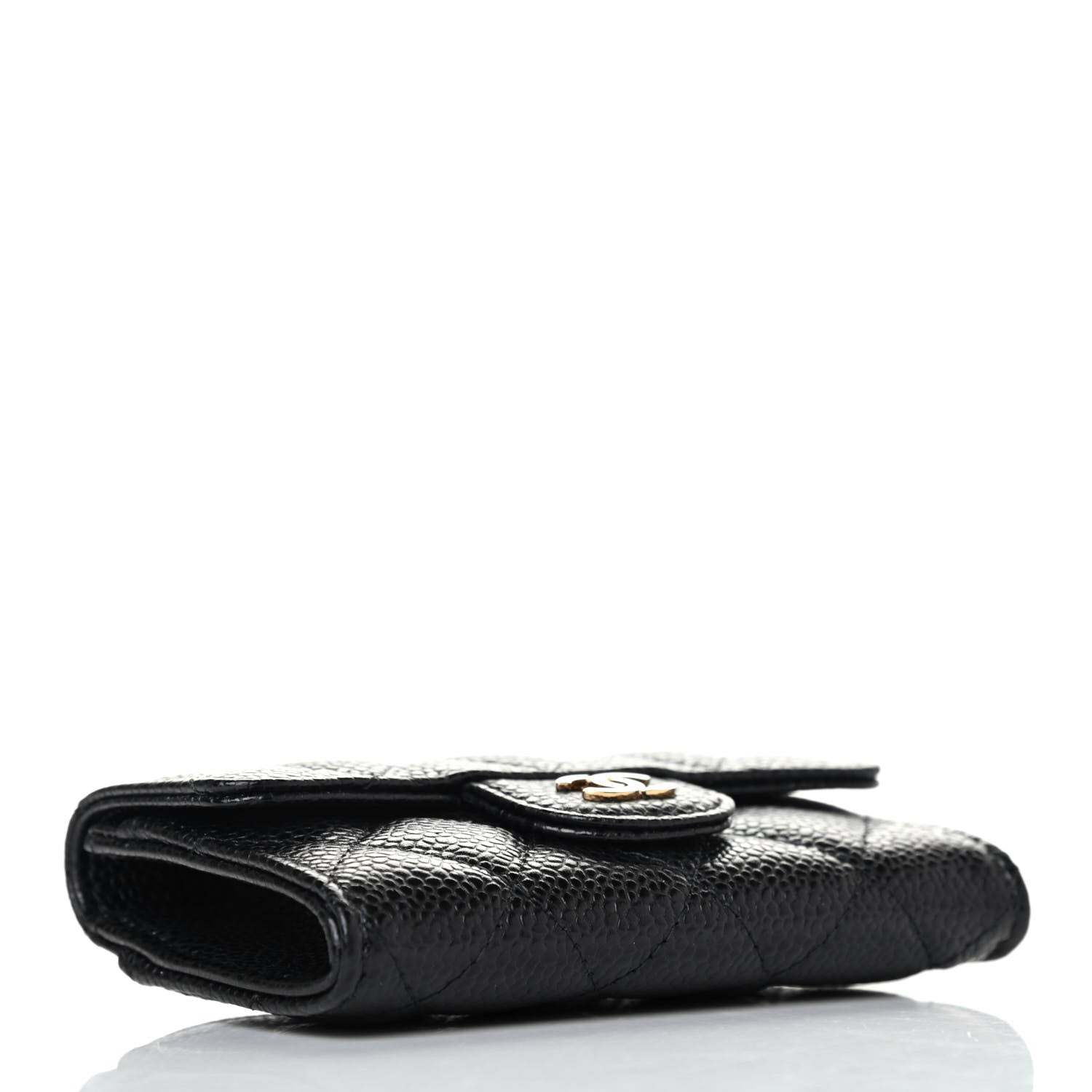 Chanel Caviar Quilted Flap Card Holder Wallet Black 3 of 4