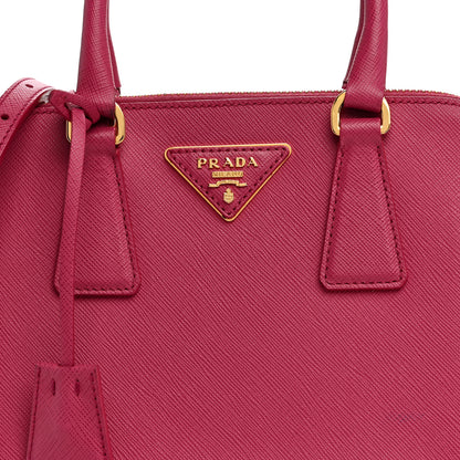 Prada Saffiano Lux Small Promenade Tote Peonia 8 of 10