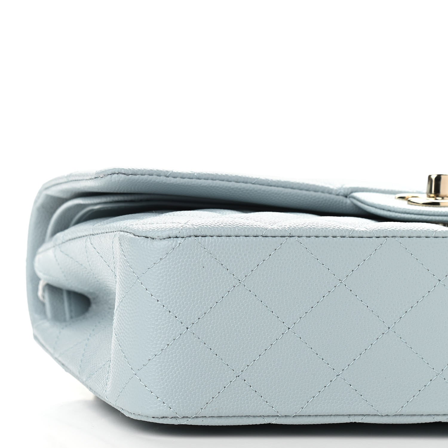 Chanel Caviar Quilted Medium Double Flap Light Blue 9 of 11