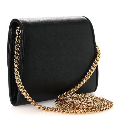 Gucci Roxy Calfskin Medium Blondie Chain Wallet Black 3 of 11