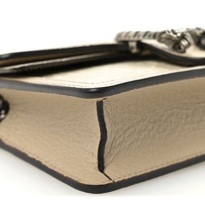 Gucci GG Supreme Monogram Textured Dollar Calfskin Super Mini Dionysus Shoulder Bag Beige Mystic White Oatmeal 8 of 12