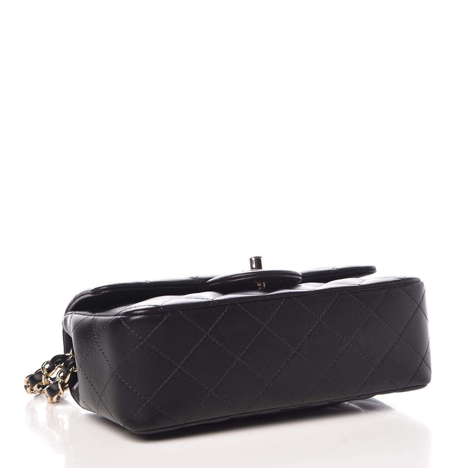 Chanel Lambskin Quilted Mini Rectangular Flap Black 4 of 7