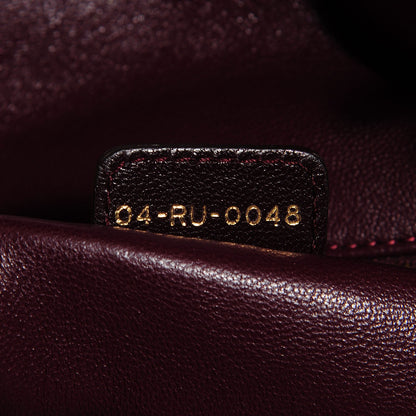 Christian Dior Lambskin Woven Large Dior Soft Tote Burgundy 7 of 8