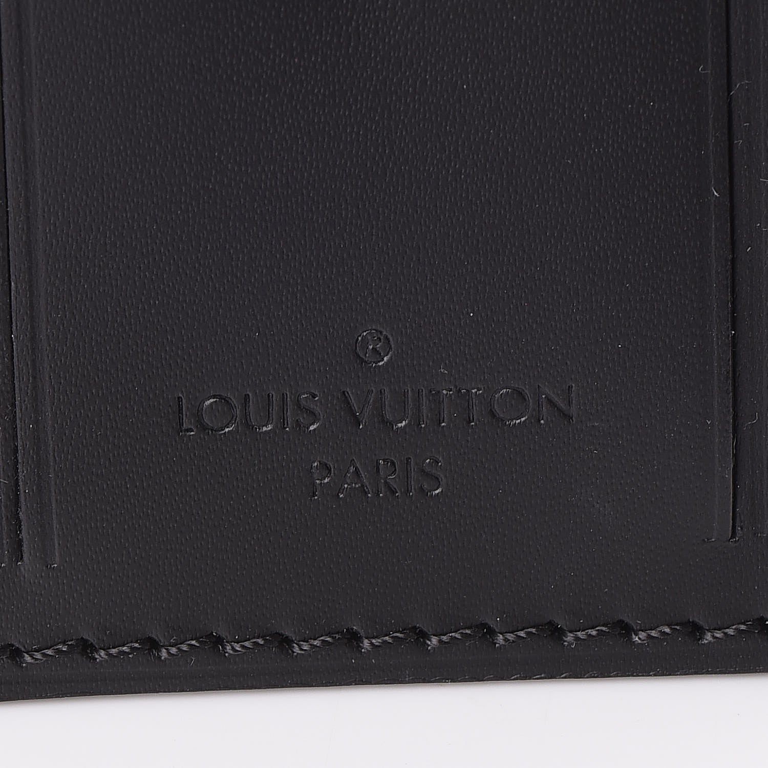 Louis Vuitton Calfskin Luggage Tag Black 3 of 4