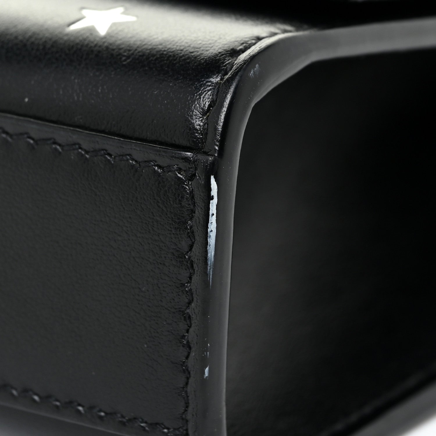 Saint Laurent Calfskin Star Print Medium Monogram Kate Satchel Black 11 of 18