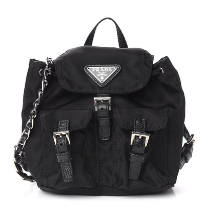 Prada Nylon Vela Mini Crossbody Backpack Black 2 of 12
