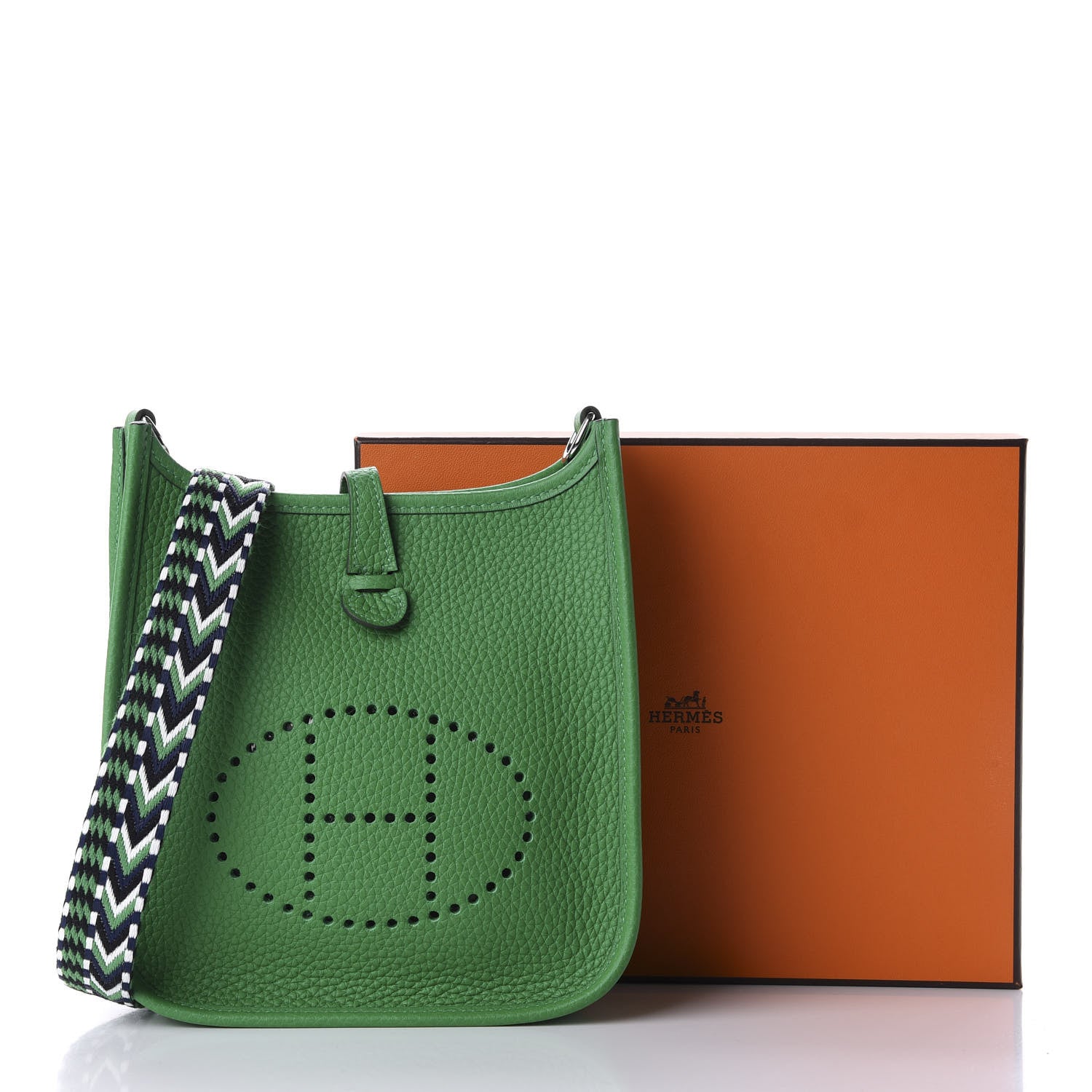 Hermes Taurillon Clemence Allegro Evelyne TPM Bamboo 10 of 10