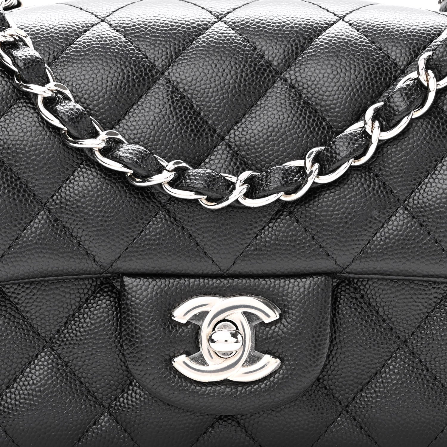 Chanel Caviar Quilted Mini Rectangular Flap Black 8 of 10