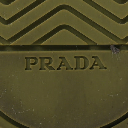 Prada Denim Triangle Logo Camo Sneakers 35 Militare 8 of 10
