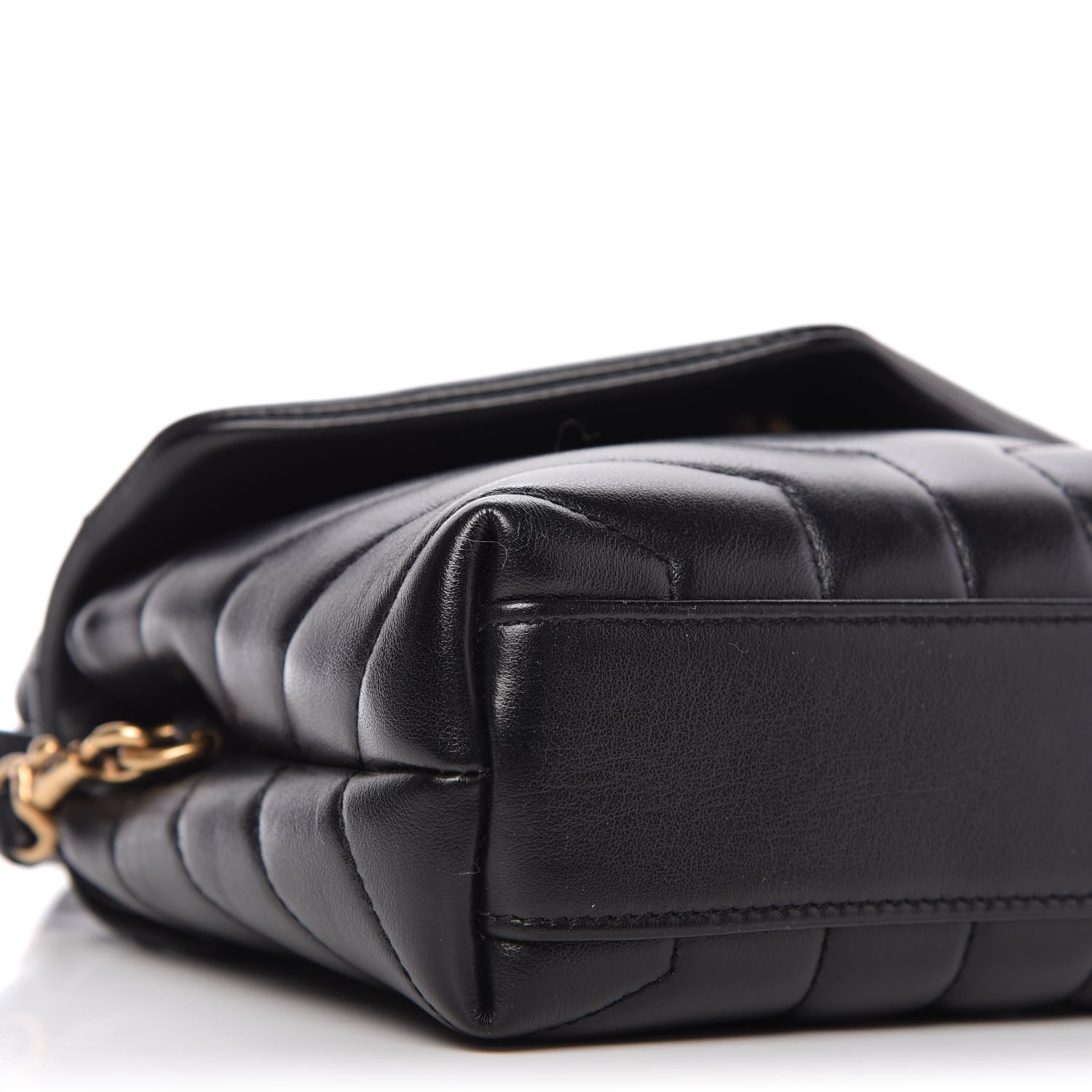 Saint Laurent Calfskin Y Quilted Monogram Toy Loulou Crossbody Bag Black 6 of 9