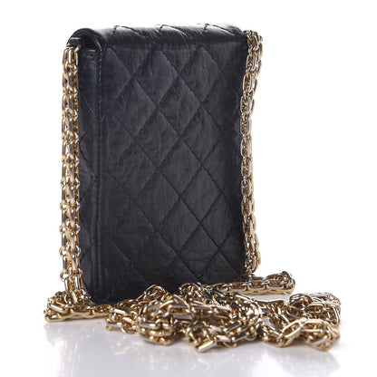 Chanel Aged Calfskin Quilted 2.55 Reissue Phone Case Black 3 of 8