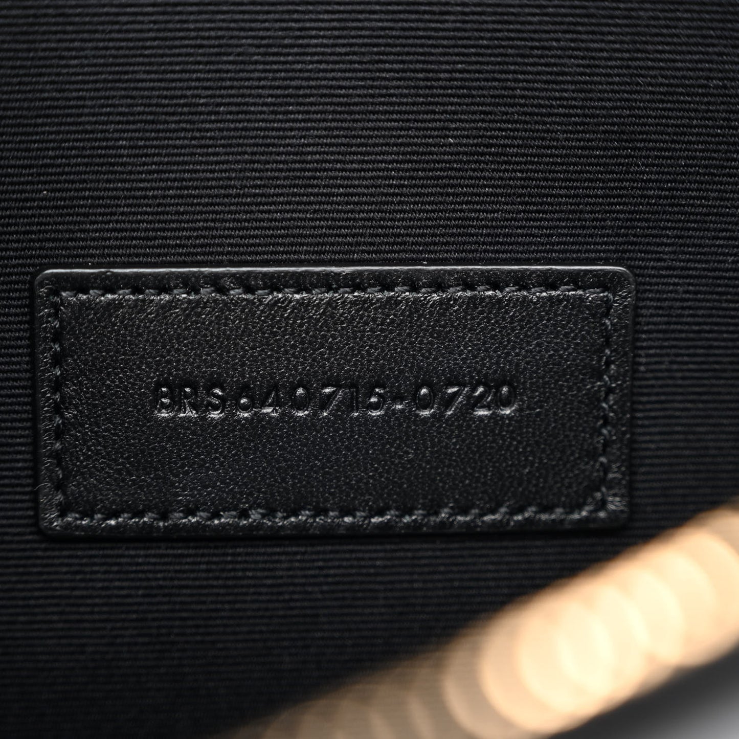 Calfskin Crocodile Embossed Double Pouch On Chain Black