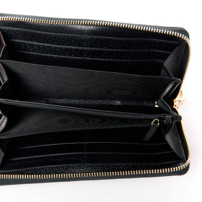 Gucci Calfskin Web Ophidia Zip Around Wallet Black 5 of 11
