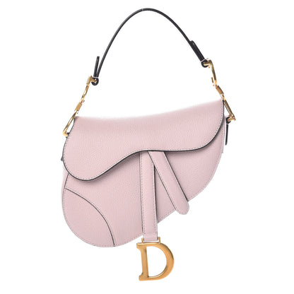 Christian Dior Grained Calfskin Mini Saddle Bag Light Pink 1 of 9