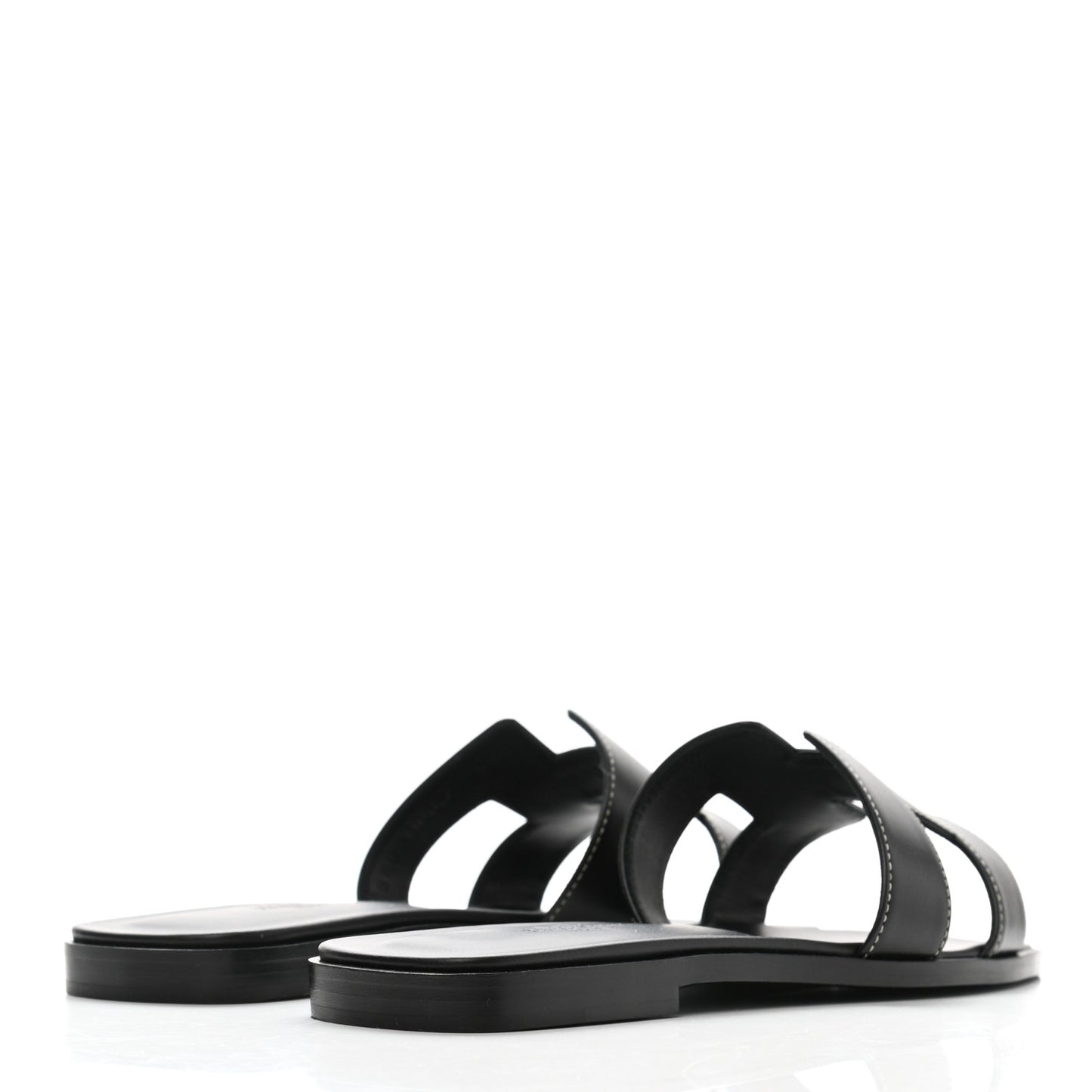 Box Calfskin Oran Sandals 38 Black