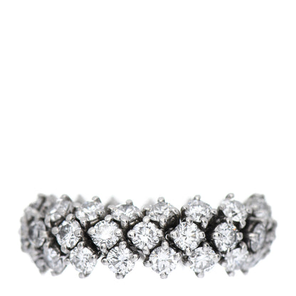 Harry Winston Platinum Diamond 5.10ctw Flexible Eternity Band Ring 54 7 3 of 4