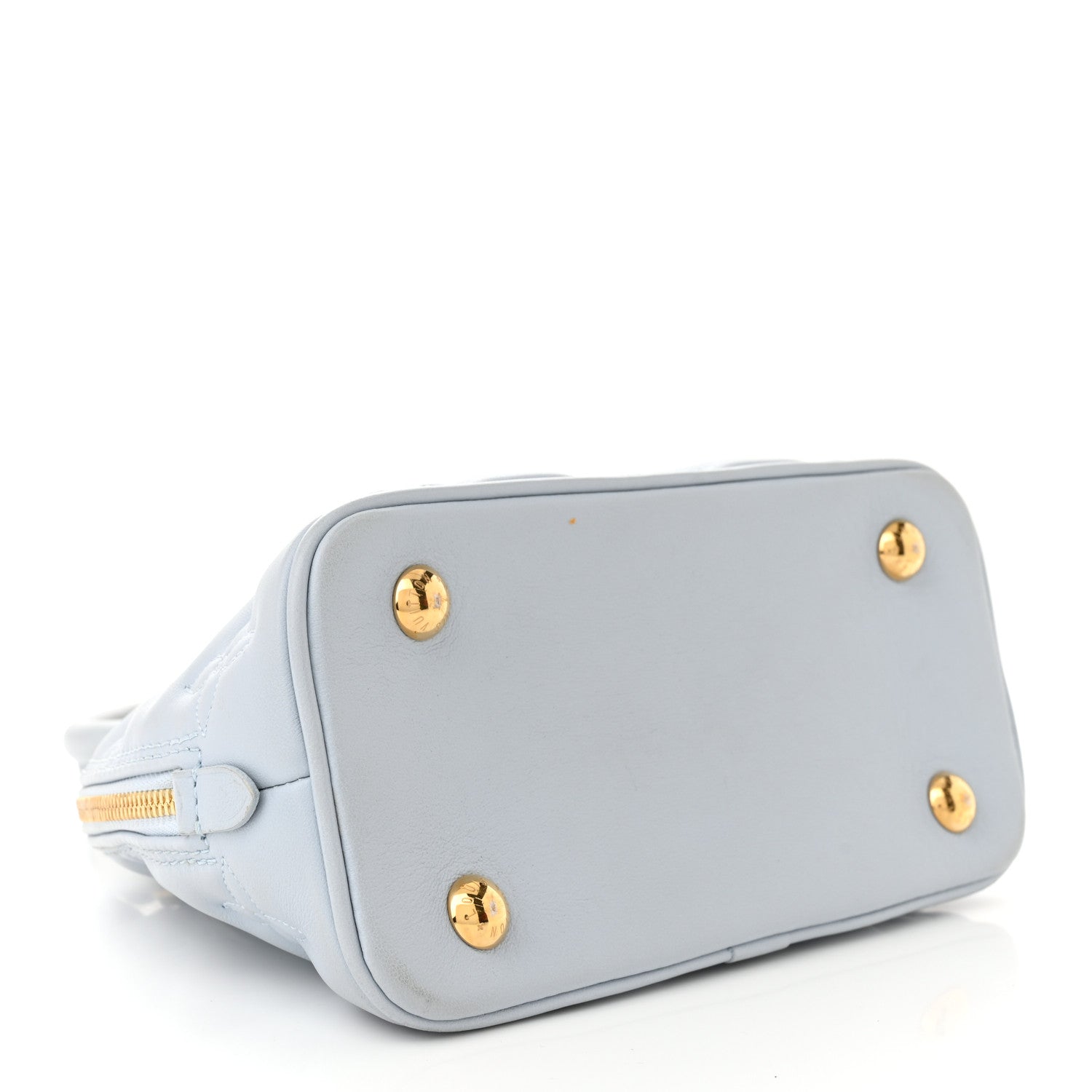 Louis Vuitton Calfskin Bubblegram Alma BB Ice Blue 4 of 11