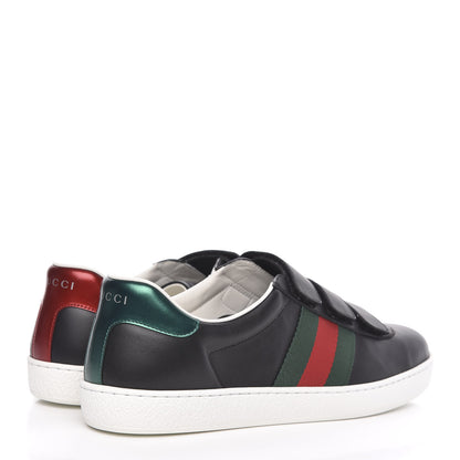Gucci Calfskin Miro Soft Web Mens Sneakers 8 Black 4 of 9