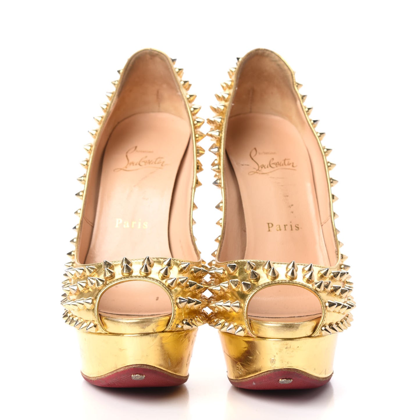 Specchio Lady Peep Spikes 150 Pumps 37 Gold