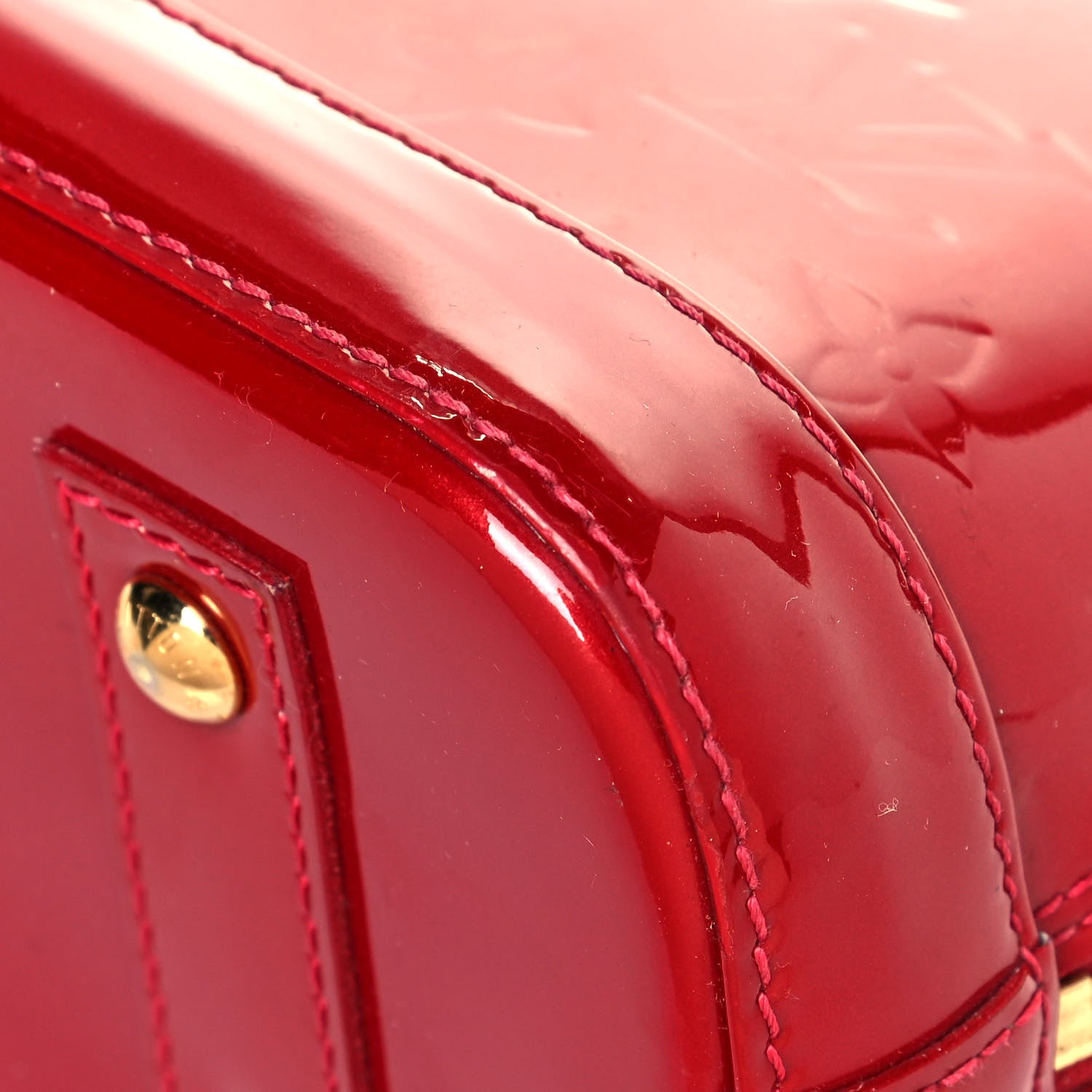 Louis Vuitton Vernis Alma BB Pomme D'Amour 9 of 15