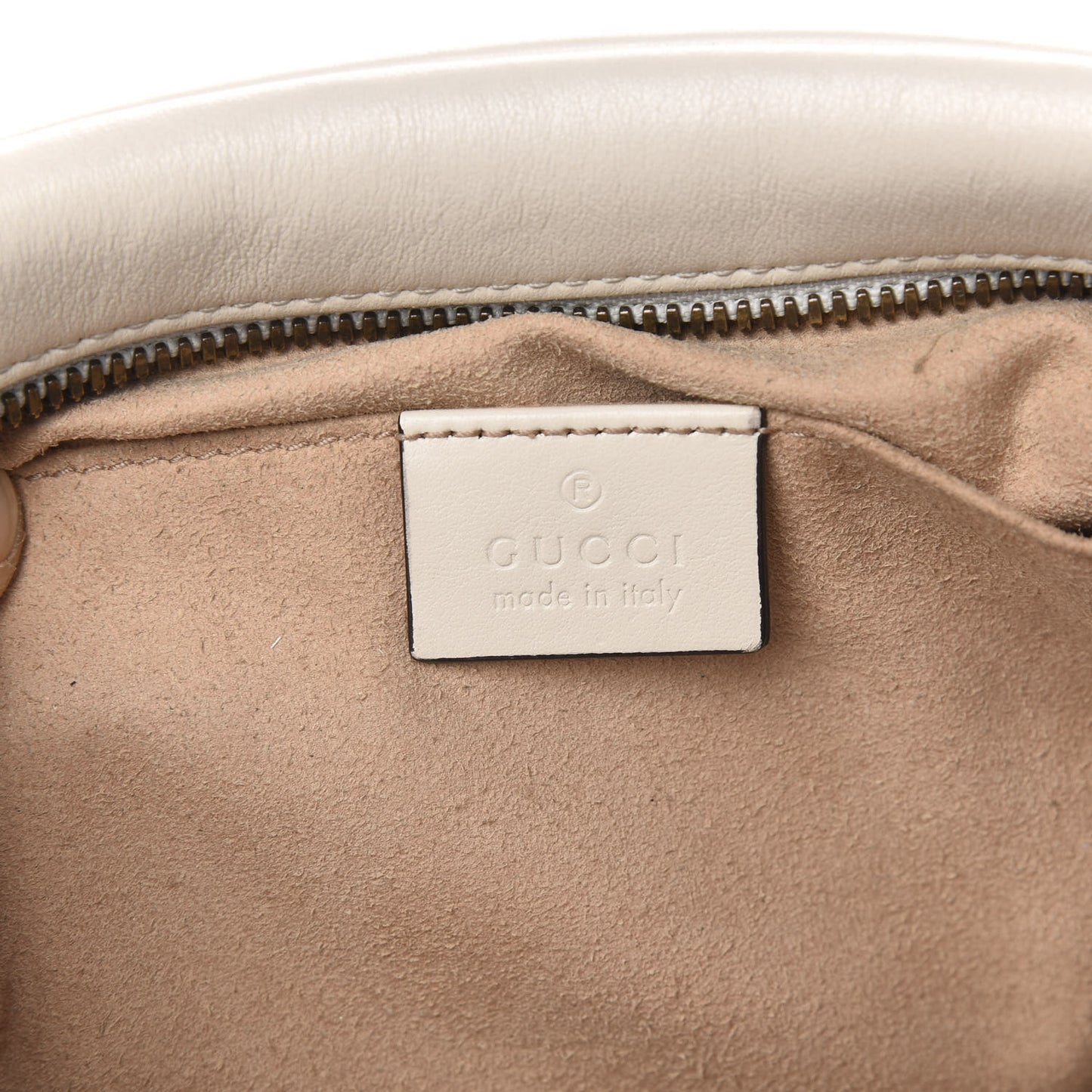 Calfskin Matelasse Small GG Marmont Chain Shoulder Bag White