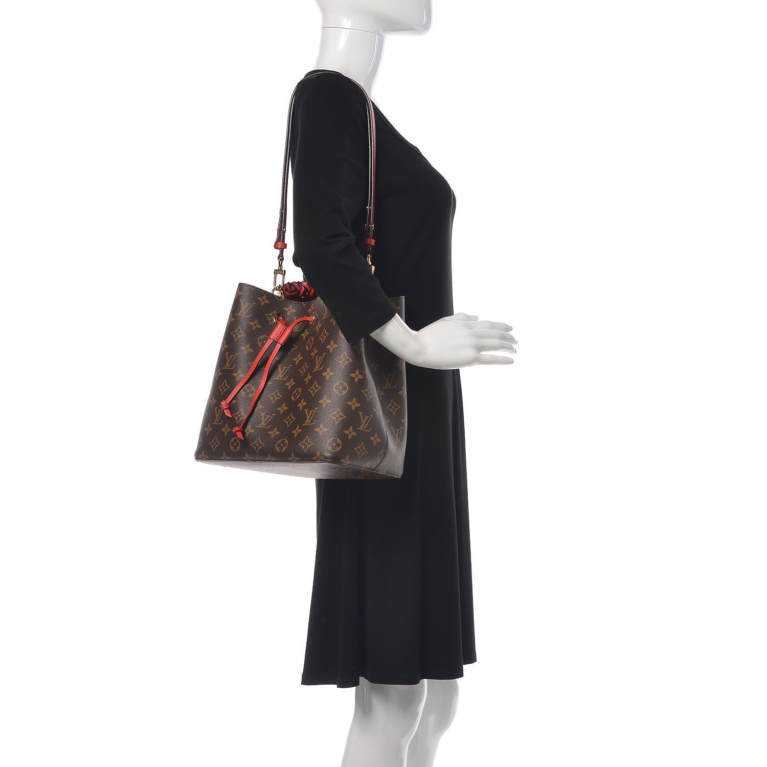Louis Vuitton Monogram Braided Neonoe Coquelicot 2 of 9