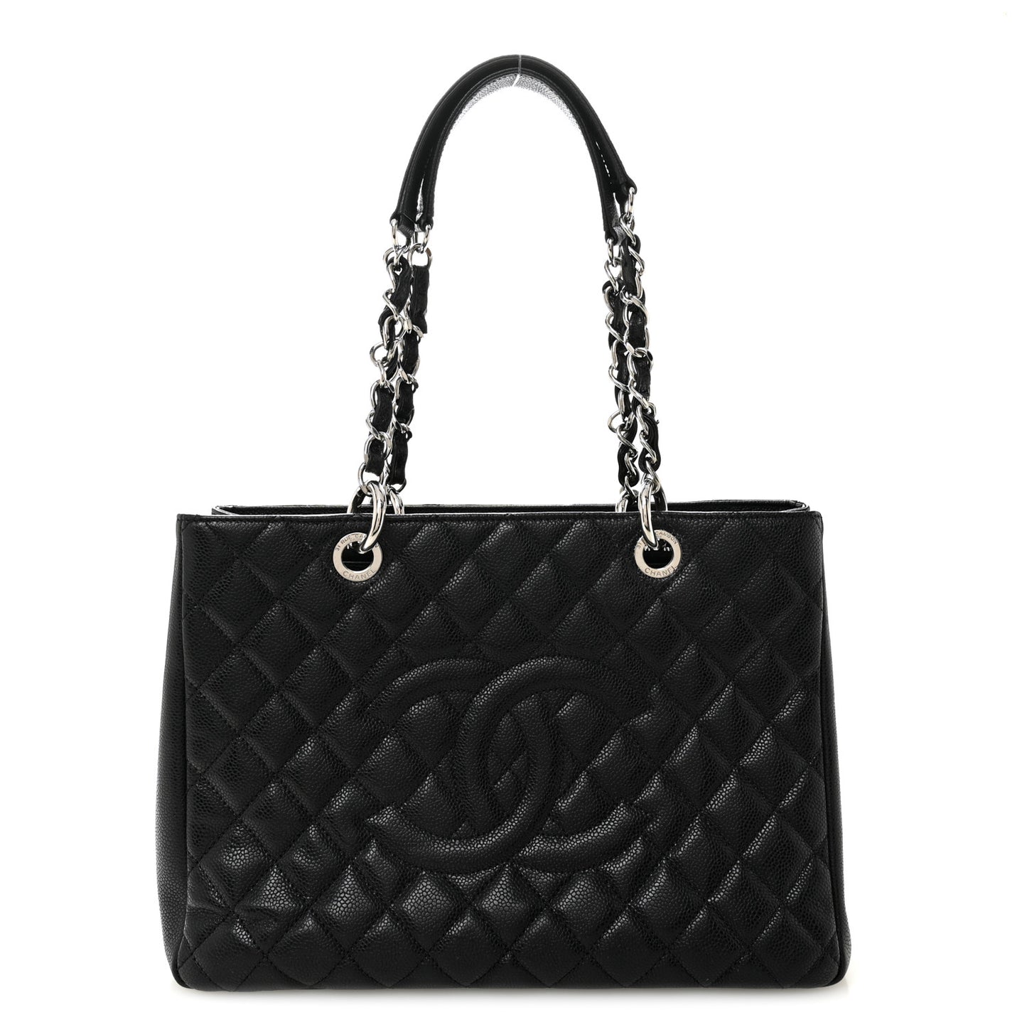 Caviar Quilted Grand Shopping Tote GST Black