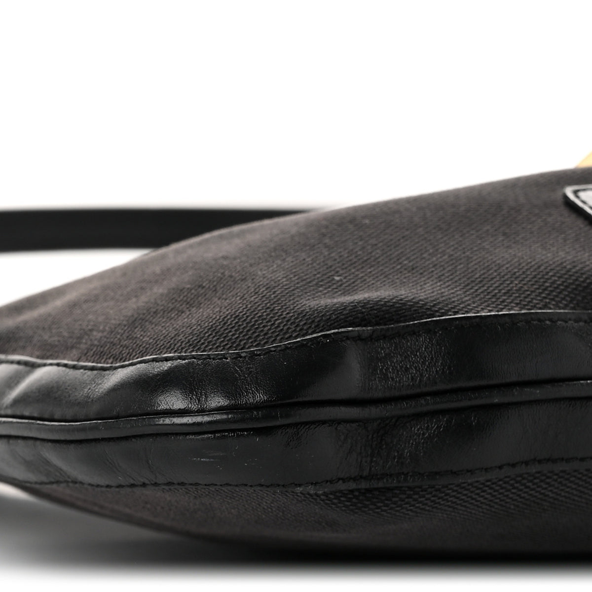 Canvas Calfskin Jackie O Hobo Black