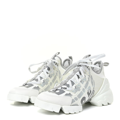Christian Dior Neoprene Rubber Spatial Print Womens D-Connect Sneakers 38.5 White 3 of 15
