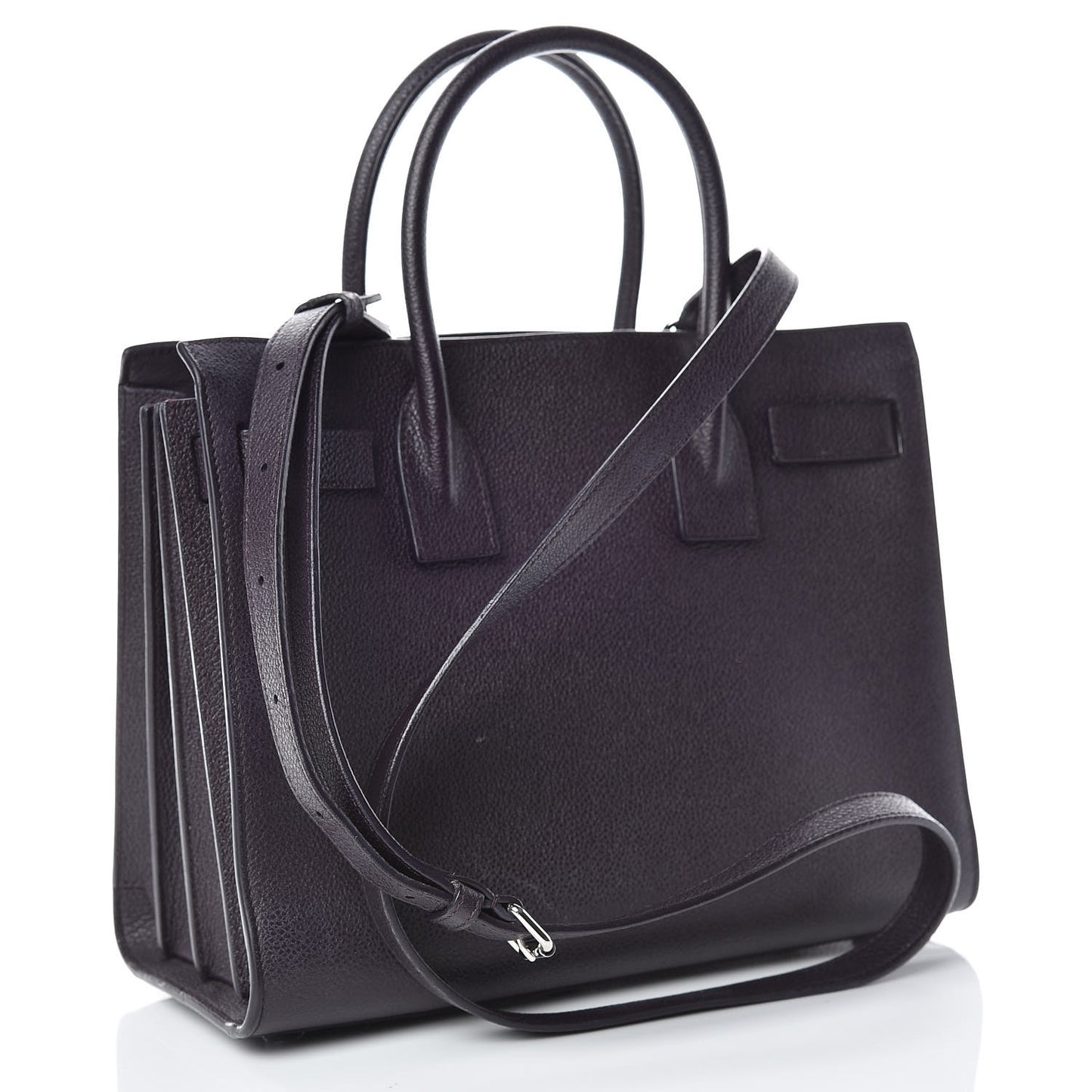 Grained Calfskin Baby Sac De Jour Deep Purple